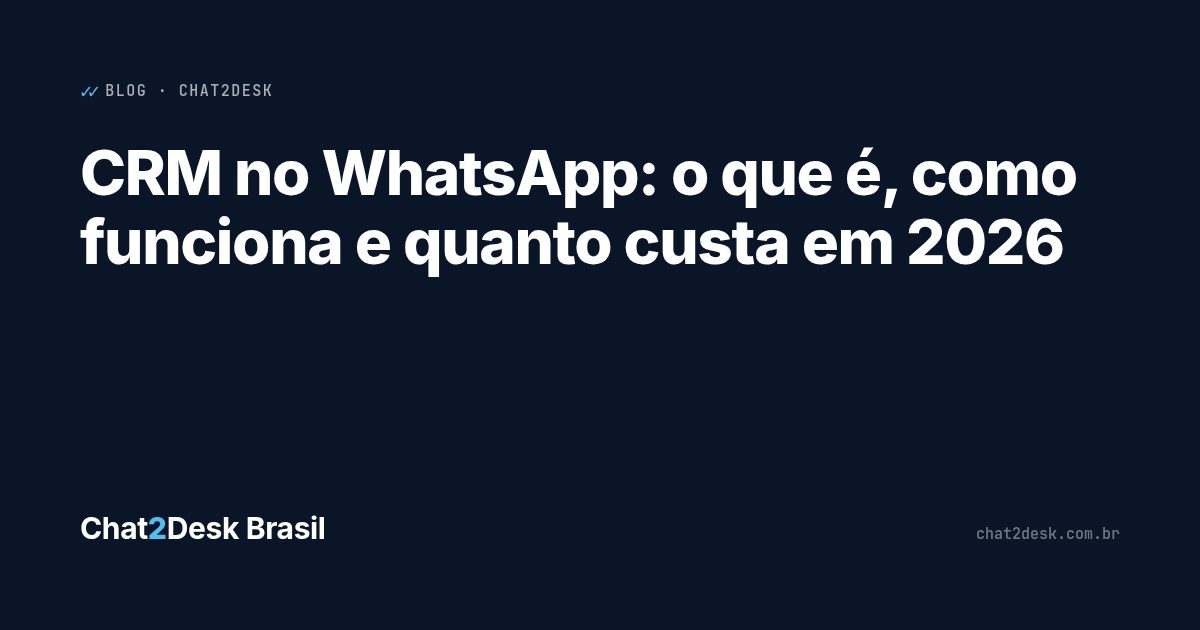 CRM no WhatsApp: o que é, como funciona e quanto custa em 2026